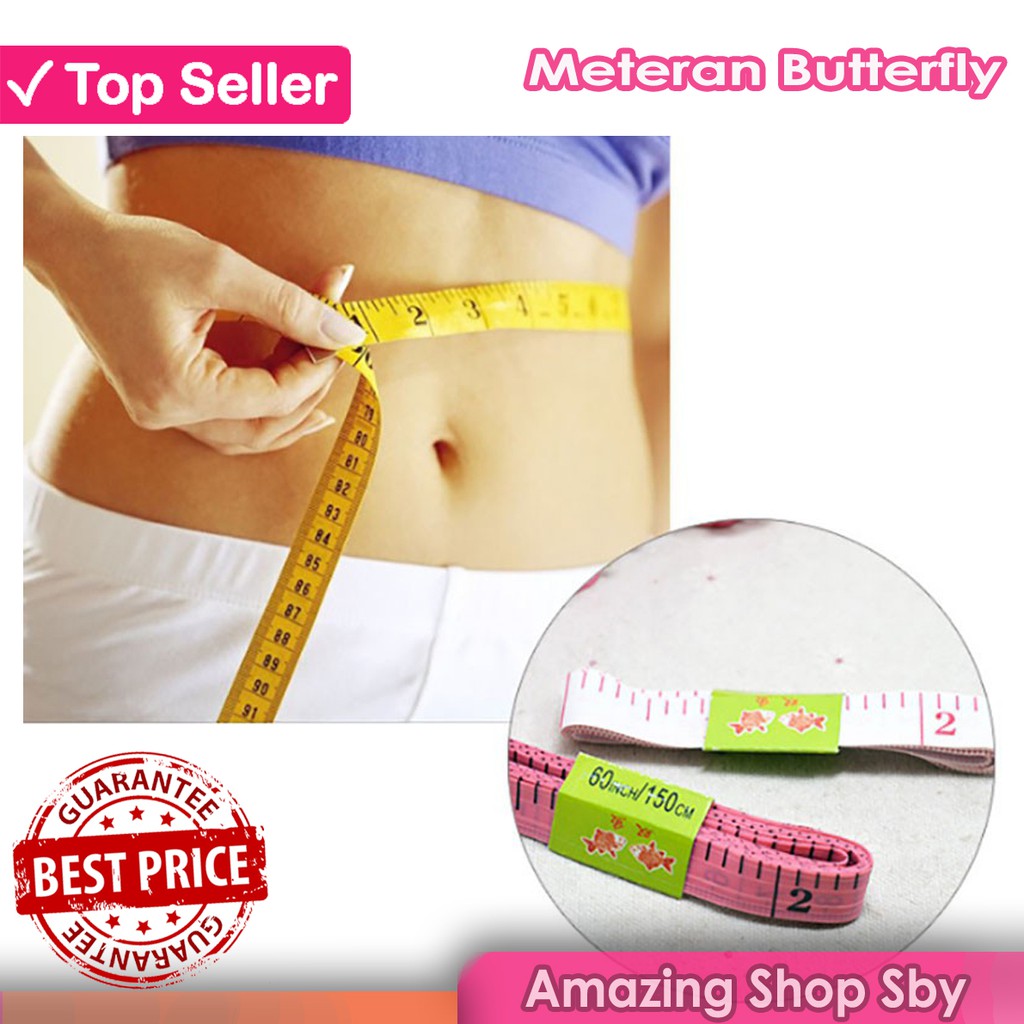 Meteran Jahit - Meteran Kain - Meteran Badan - Talioring Tape merk Butterfly 150 cm