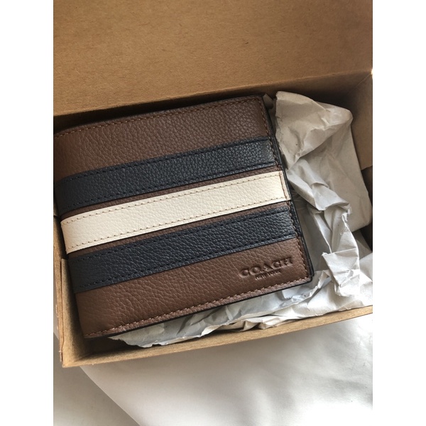 BNIB Coach Wallet F24649 Saddle Chalk