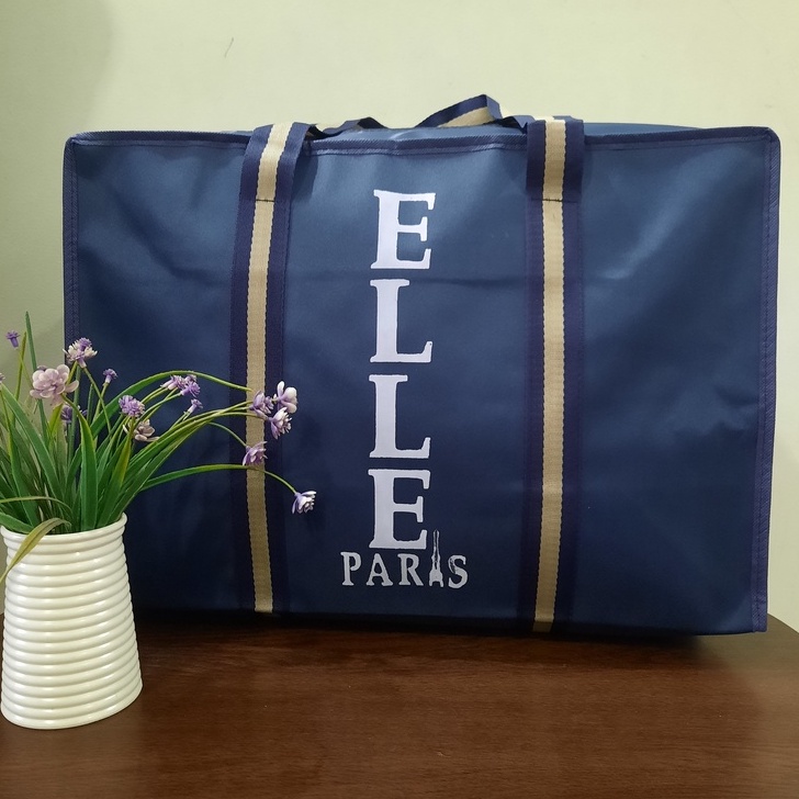Tas elle paris tanggung dompet tas travel tas laundri 49x35x20 /tas baju / tas pasar / tas serbaguna