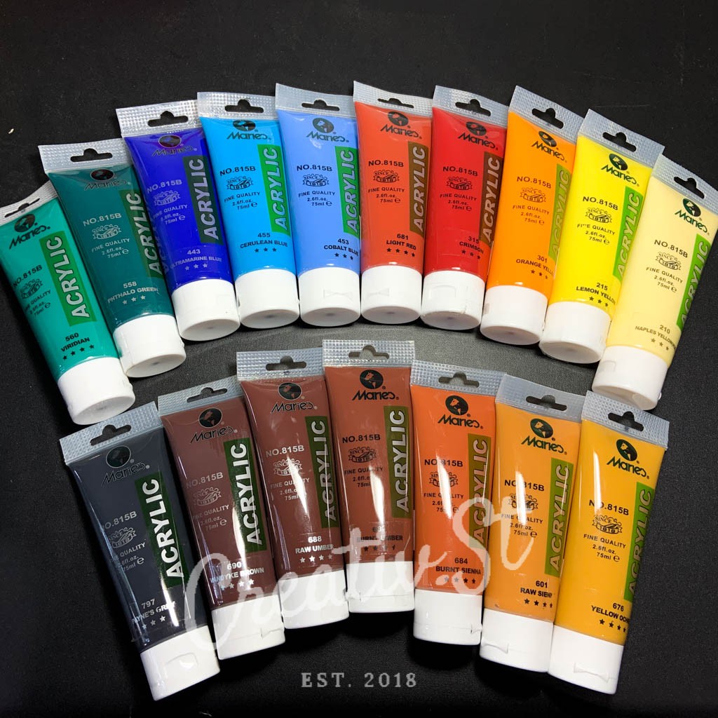 

HJK MARIES Cat Acrylic 75 Ml Paint Acrylic Colour Part 2 Cat Akrilik Lukis
