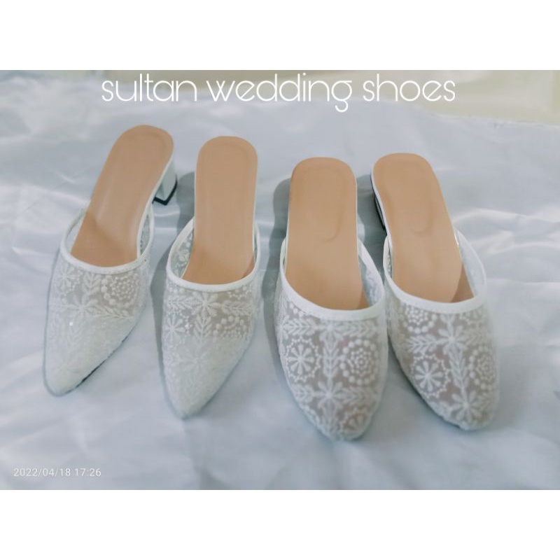 selop pengantin wanita dan pria selop akad/sendal pesta/selop couple murah