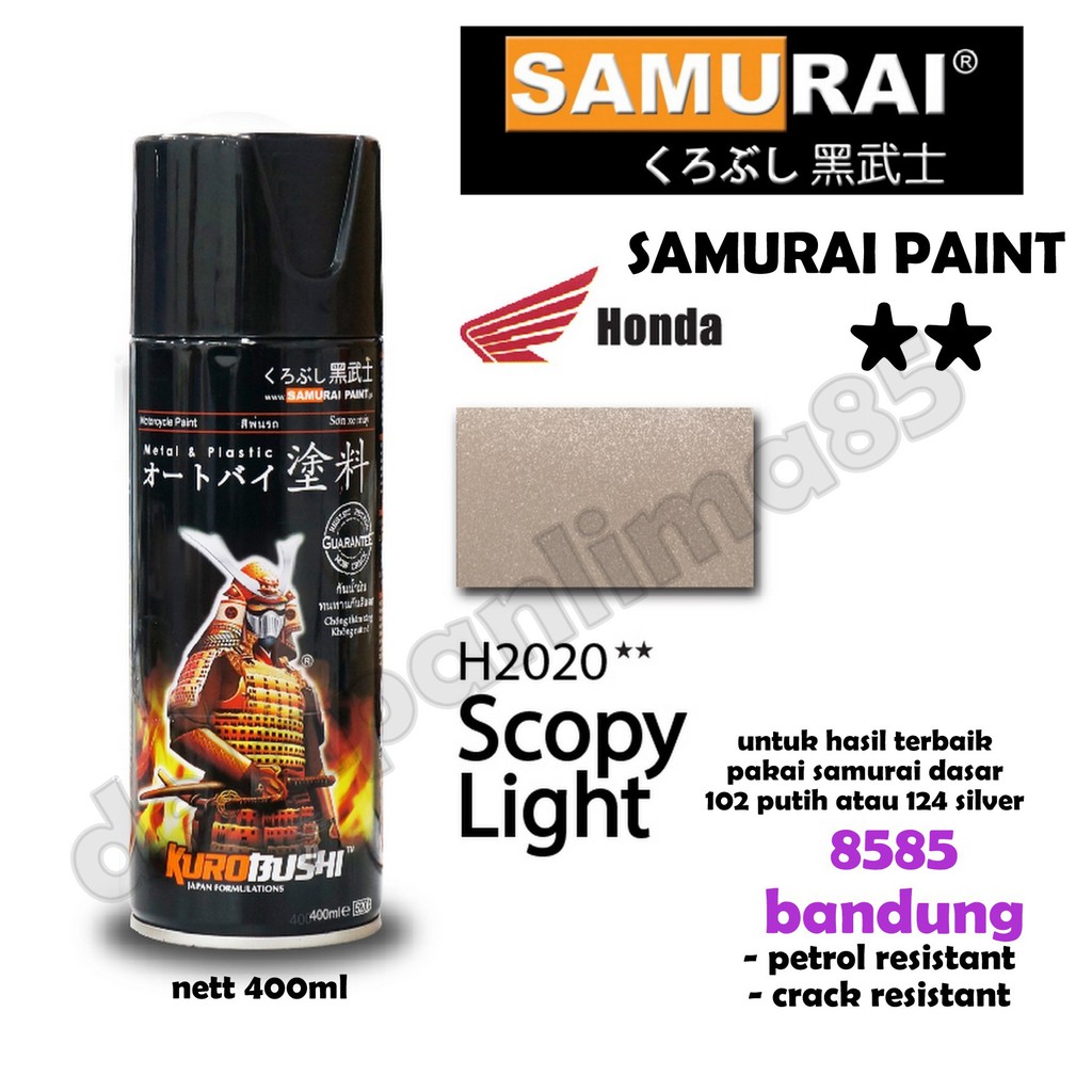 Samurai Paint H2020** SCOOPY LIGHT/COKLAT MOTOR SCOOPY Cat Semprot/Pylox/Pilox/Helm/Motor/Gundam