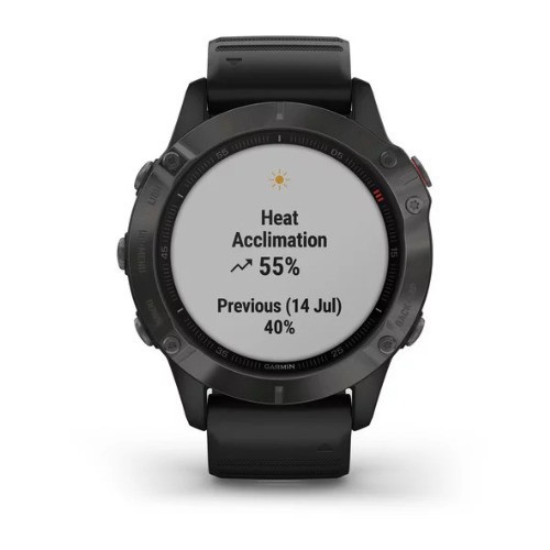 Garmin Fenix 6 Carbon Gray DLC with Black Band Original Garansi Resmi TAM 2 Tahun