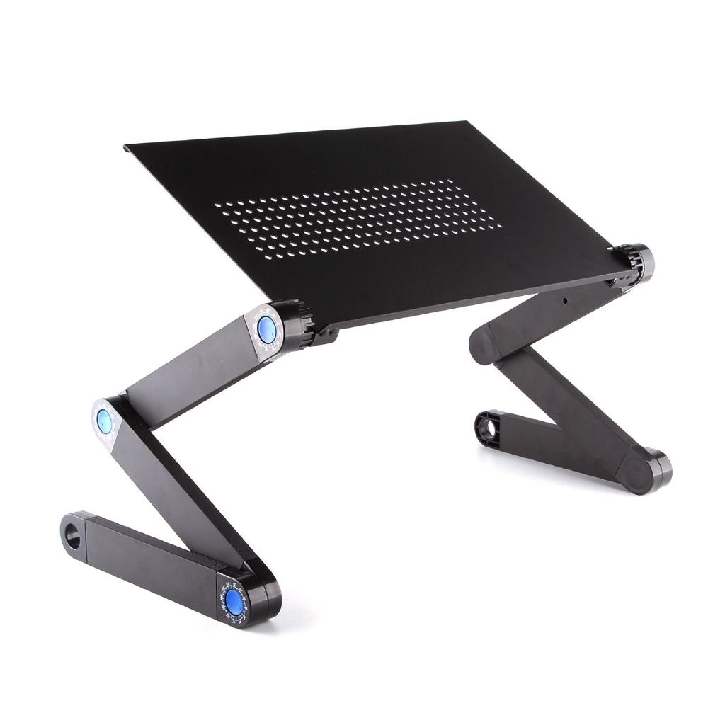 Adjustable Portable Folding Laptop Desk Computer Table Stand Tray For Bed Useful Side Tables Furniture Living Room Table Shopee Indonesia