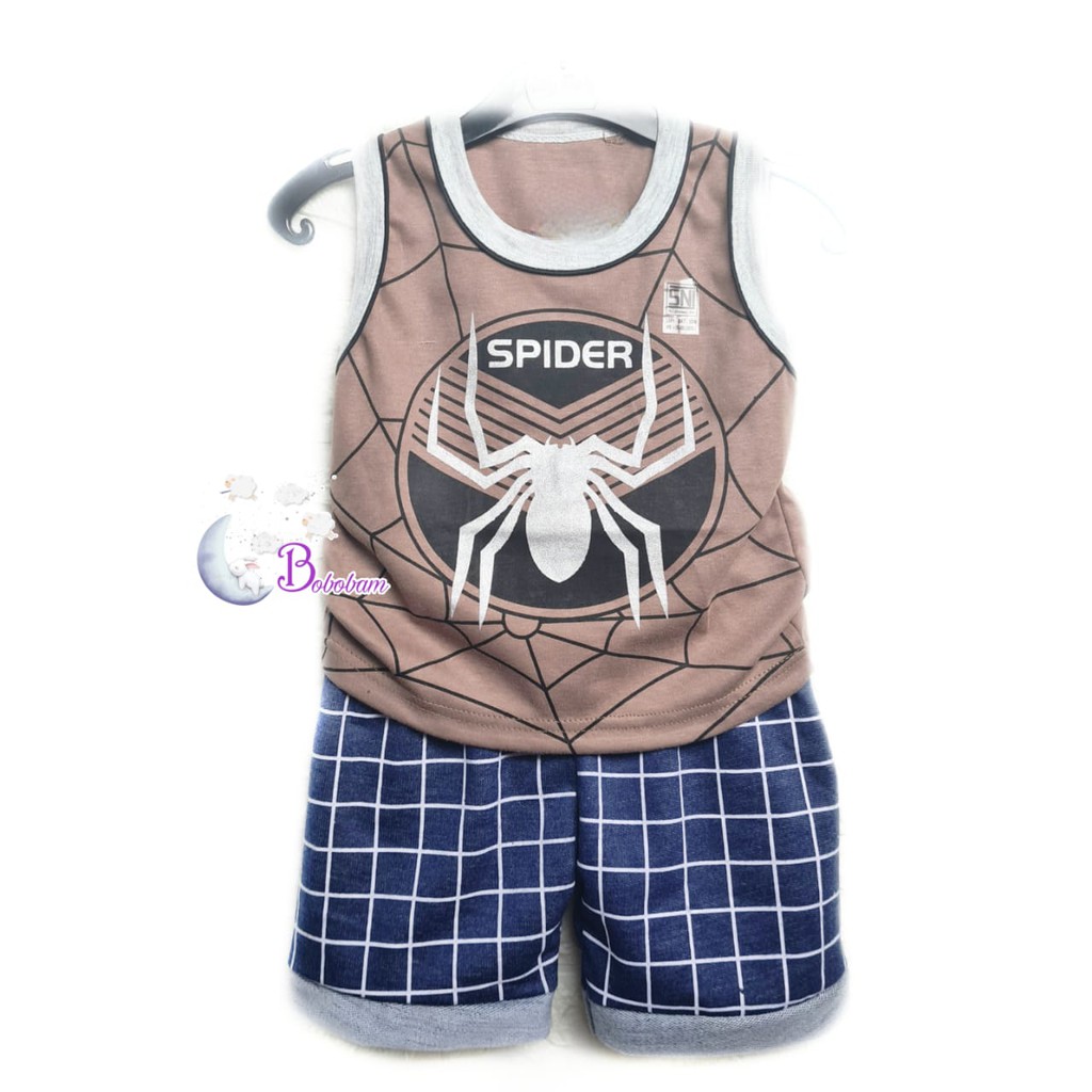 ECER SP1D3RM4N SINGLET TANGAN BUNTUNG SETELAN ANAK LAKI-LAKI / SETELAN ANAK HARGA GROSIR