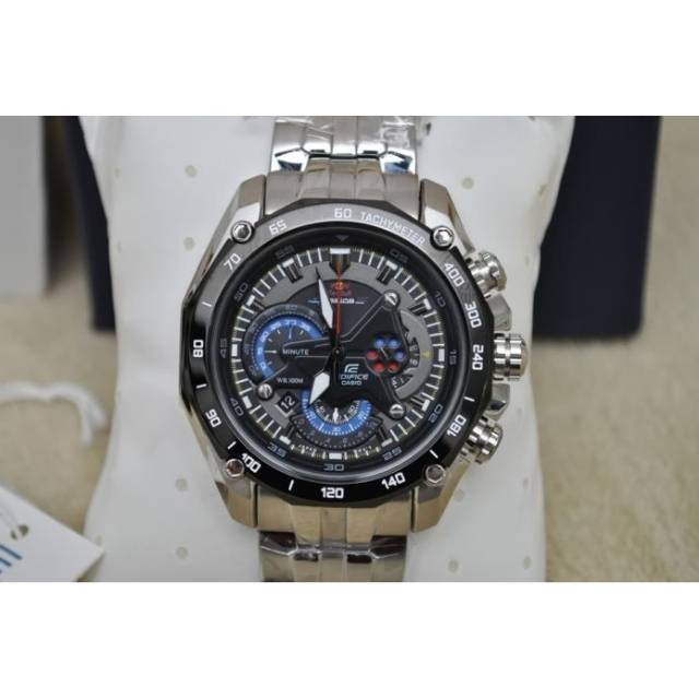 Jam Tangan Casio Edifice Cowok Pria EF 550 1A Redbull Silver Black