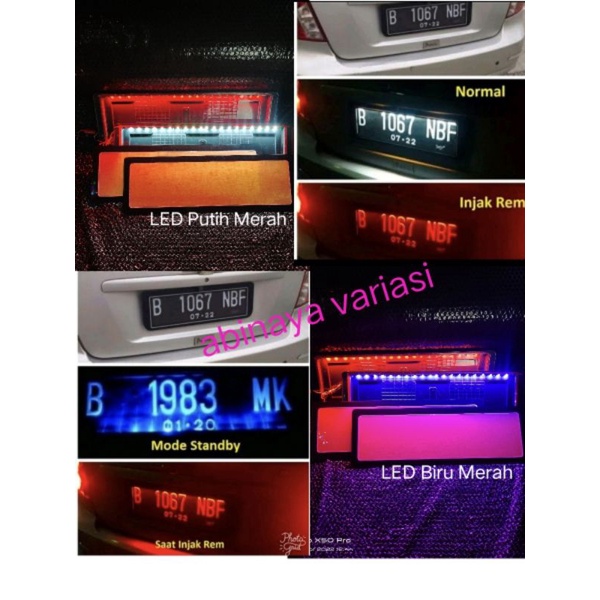 Tatakan Plat Mobil TOYOTA RAIZE Tatakan Lampu LED 2 Pcs