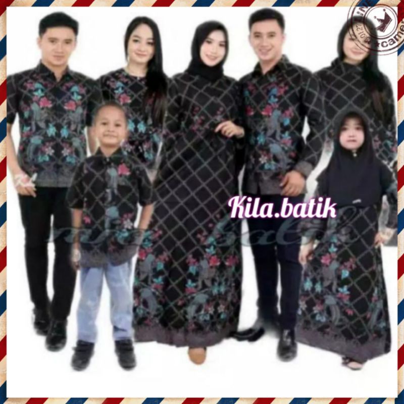 Batik Couple keluarga sania ruffle ori ndoro jowi dnt motif jaring.S.M.L.XL.XXL.