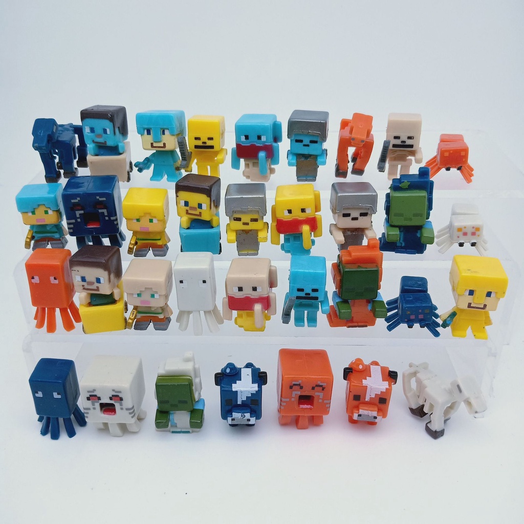 36PCS Minecraft Games Surrounding Building Block Dolls Cake Decorations Game