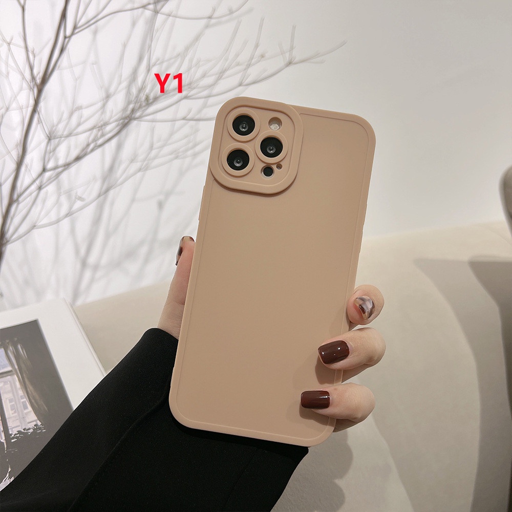 Samsung A12 M12 A15 A54 A5s Y12i Y21 2021 Y12 Y21s Y20 Y20i Y33s Y12s Y20i A12 A7 A16 A35 A15s A11K Y17 Y15 Y11 Glossy TPU Candy Solid Color Soft Phone Case Bright Silicone Bumper Soft Cover-1