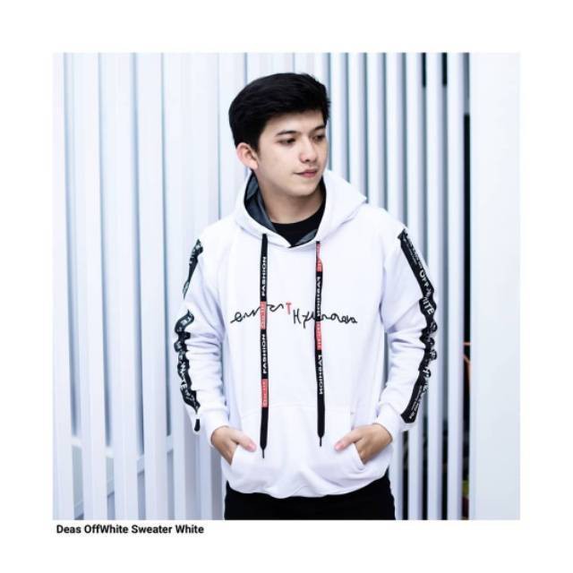 NAZRIL [COD] BASIC SWEATER || SWEATER HOODIE WANITA || CRAWNECK SWEATER ||OFF WHITE|| SIZE ( M-L-XL)