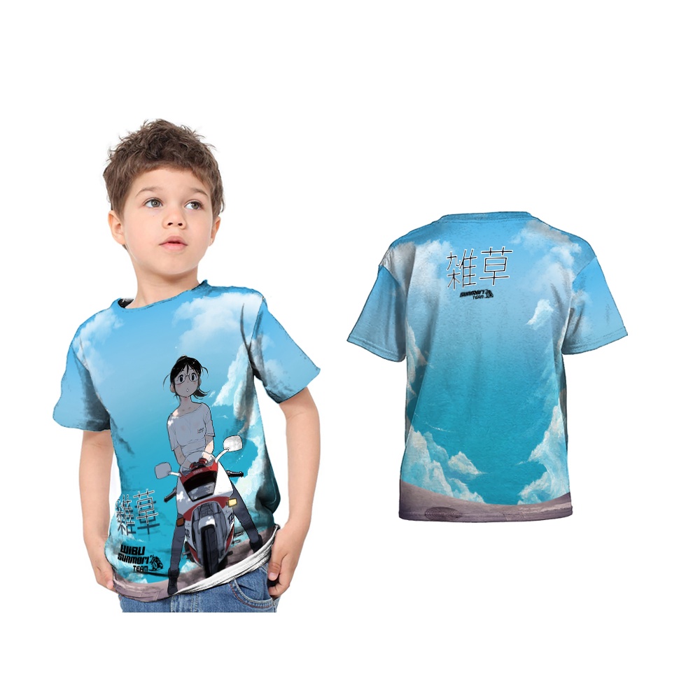 Baju Kaos Anak Team Wibu Sunmori Full Print Printing Premium