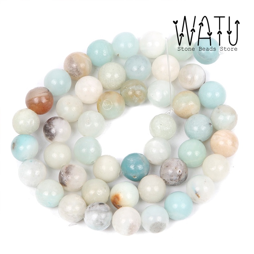 Bahan Gelang Batu Alam Amazonite Natural Stone Beads