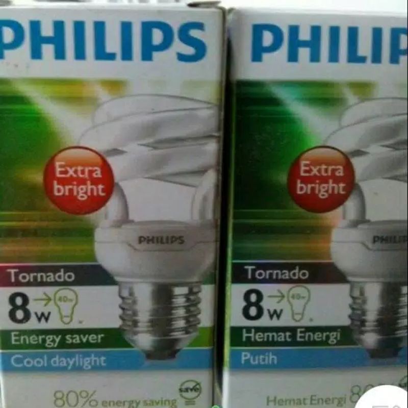 Lampu Spiral Tornado 8W PHILIPS