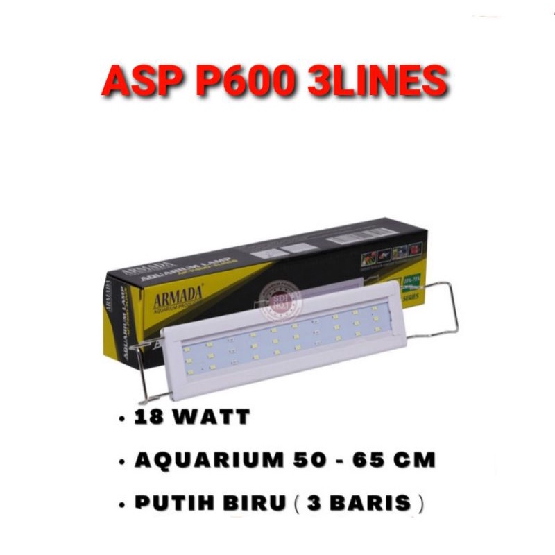 lampu aquarium led duduk armada p600 3lines p600 3baris