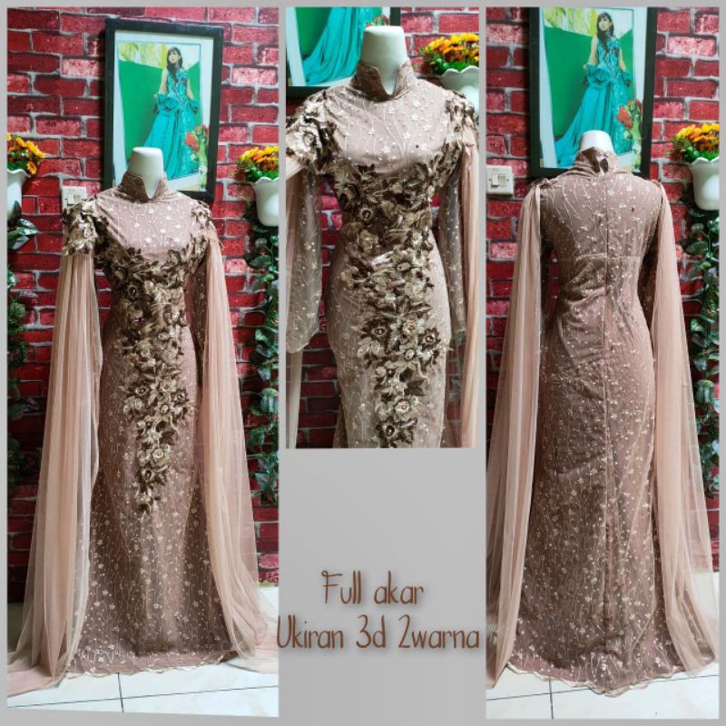 baju penyanyi/baju singer/baju hijab/baju duyung /moka full akar