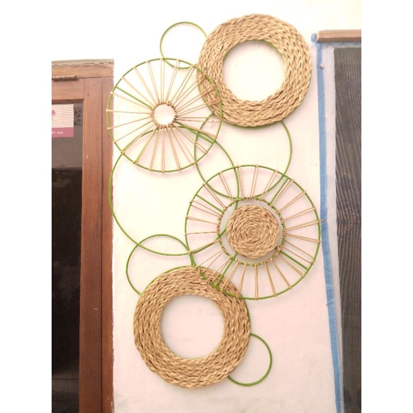 hiasan dinding / walldecor ring rotan