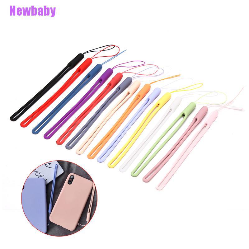 (Newbaby) Tali Lanyard Bahan Silikon Lembut Untuk Gantungan Kunci / Handphone DIY