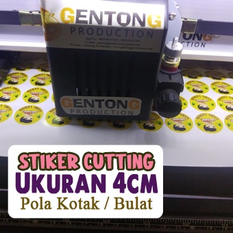 stiker label cutting bulat / kotak sudah terpotong sudah potong untuk label makanan minuman skincare kosmetik stiker komunitas stiker sound sistem 4 cm lebih MURAH dan hemat