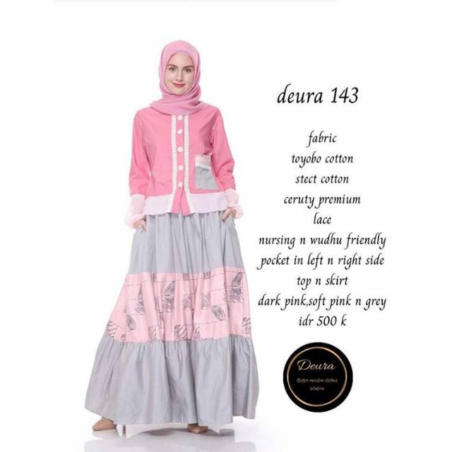 SETELAN BAJU WANITA DEURA 143 SETELAN MODERN CANTIK IBUINDUNG