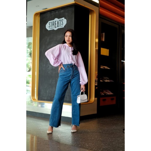 ASKA.ID - LILAC EMBROIDERY SHIRT BAJU KEMEJA WANITA BORDIR PREMIUM COLLECTION