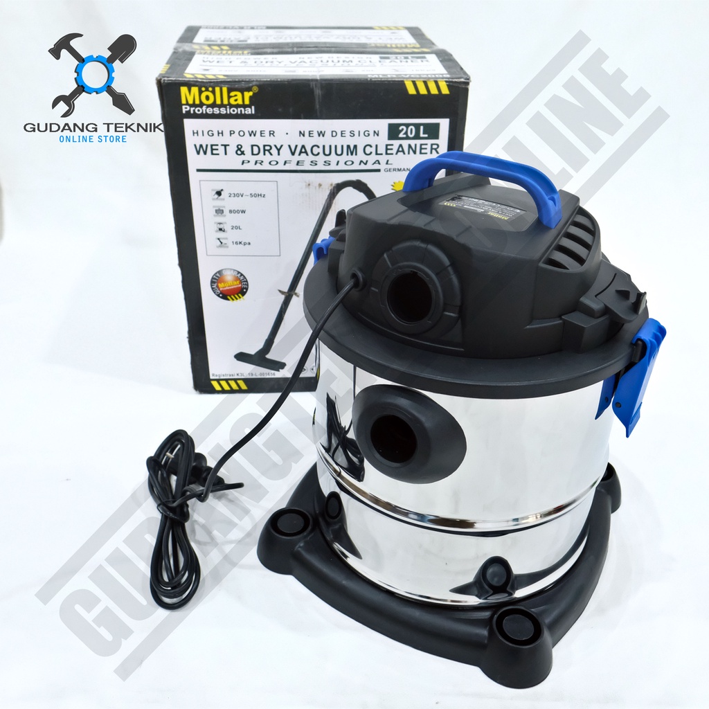 Vacuum Cleaner MOLLAR 20L MLR VC2008 - Mesin Sedot Debu Mollar 20 liter Wet &amp; Dry Vacum Vakum MOLLAR VC 2008