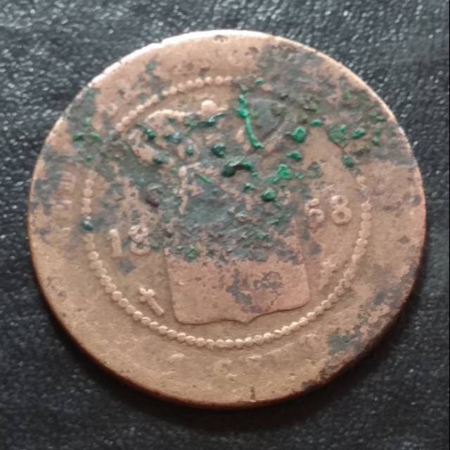 #45 Uang Kuno 1 Cent Nederland Indie 1858 Noda
