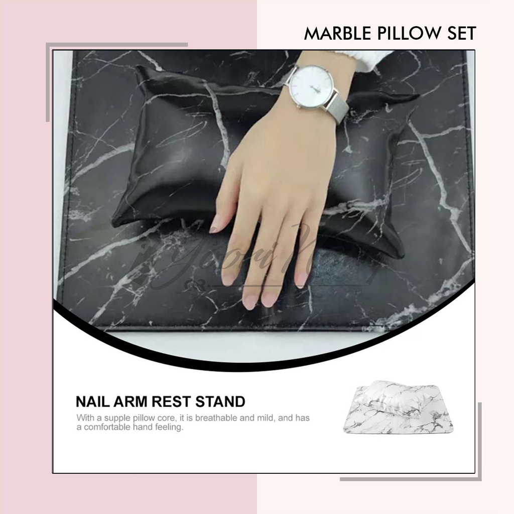 Marble pillow hand rest set alas manicure arm rest nail art salon