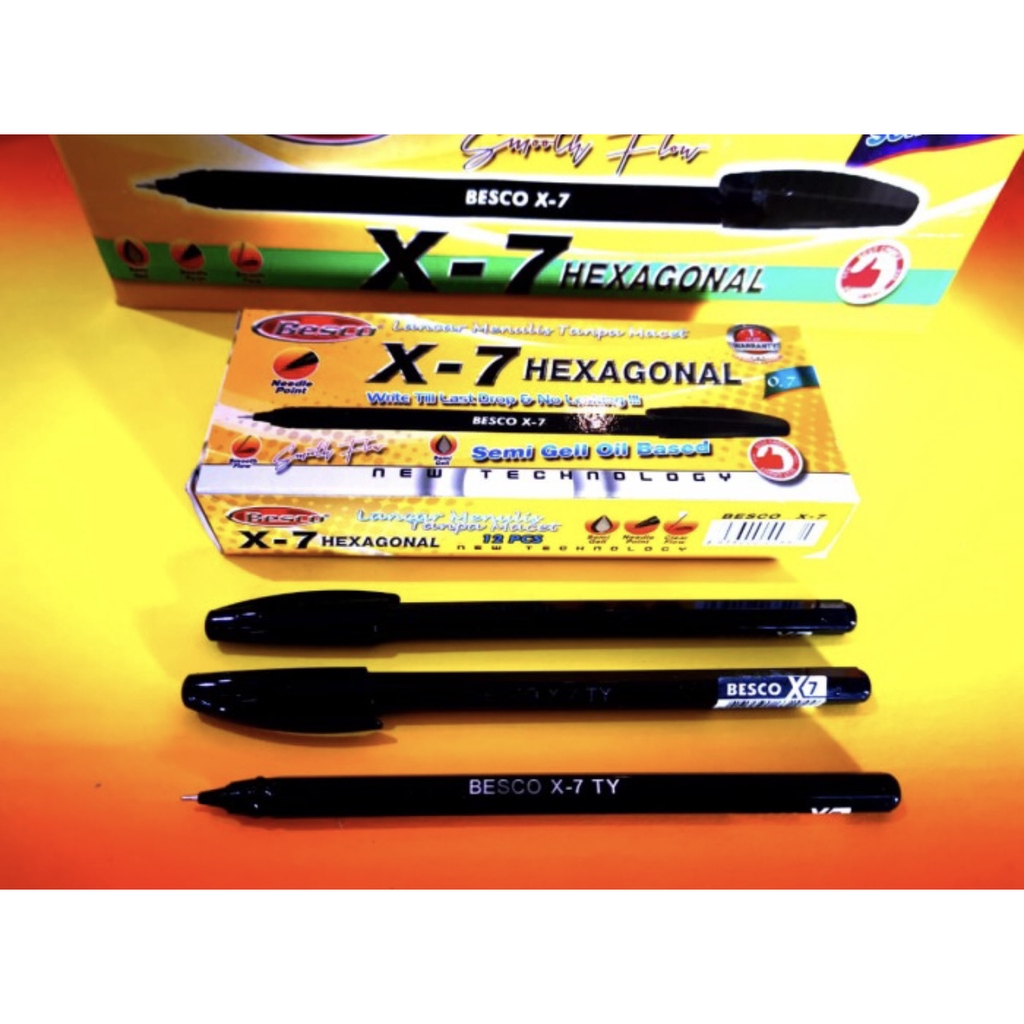 HEXAGONAL PEN (pena besco x-7) 1 pack