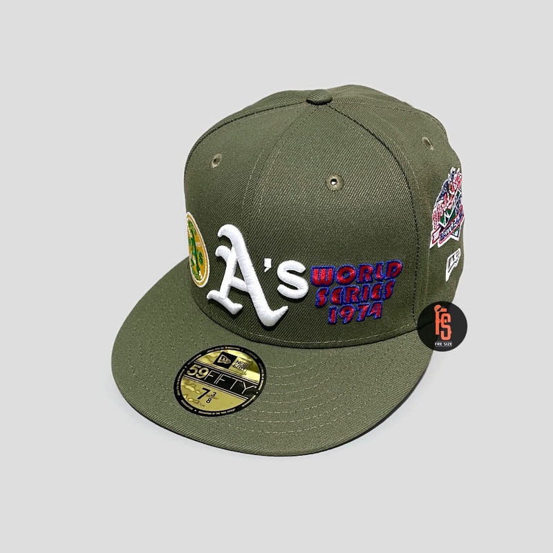 TOPI NEW ERA ORIGINAL 5950 WS OAKLAND ATHLETICS OLIVE