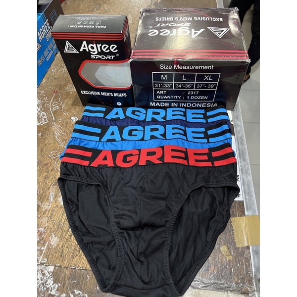 celana dalam agree sport hitam 2317