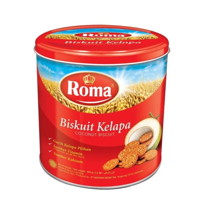 

Snack/BISKUIT KELAPA KALENG 450 GRAM - ROMA PRODUCT