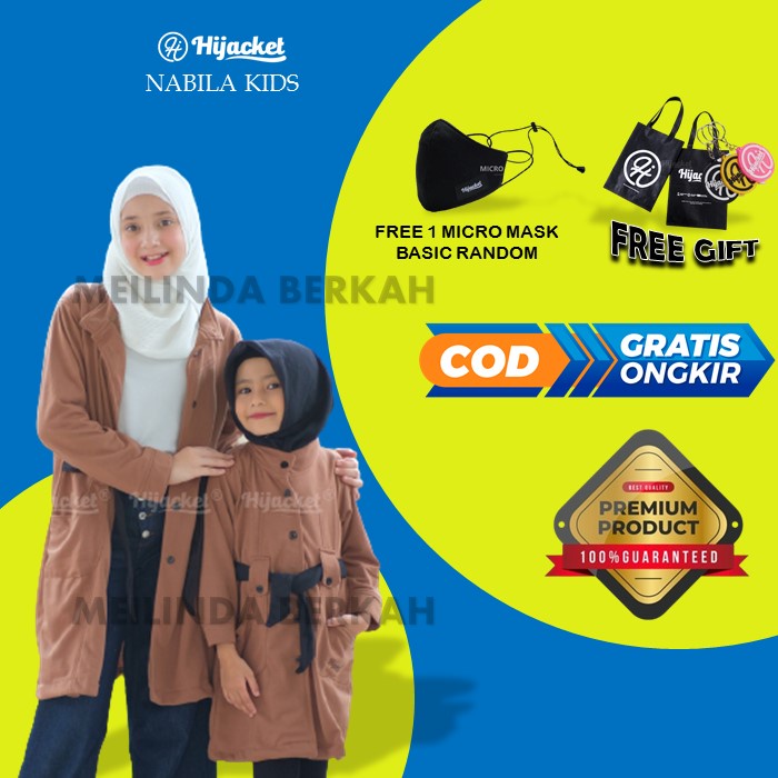 HIJACKET NABILA KIDS - HIJAKET ORIGINAL / JAKET HOODIE ANAK / OUTERWEAR ANAK PEREMPUAN  / JAKET PANJ