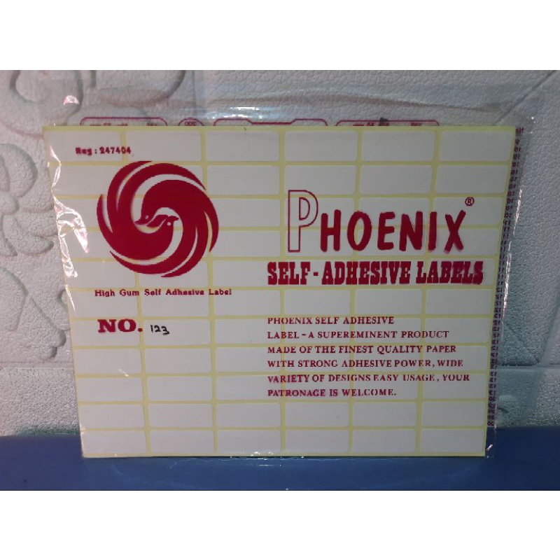 

Sticker Label / Label Harga Phoenix No 123 (12 x 30 mm)