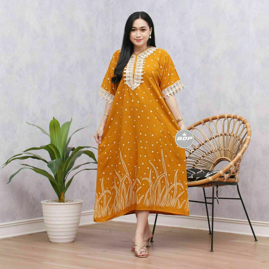 Dianputri - Daster Arab Zeema | Rayon Super Grade A | Resleting Depan Busui | Renda Milo Ori-8