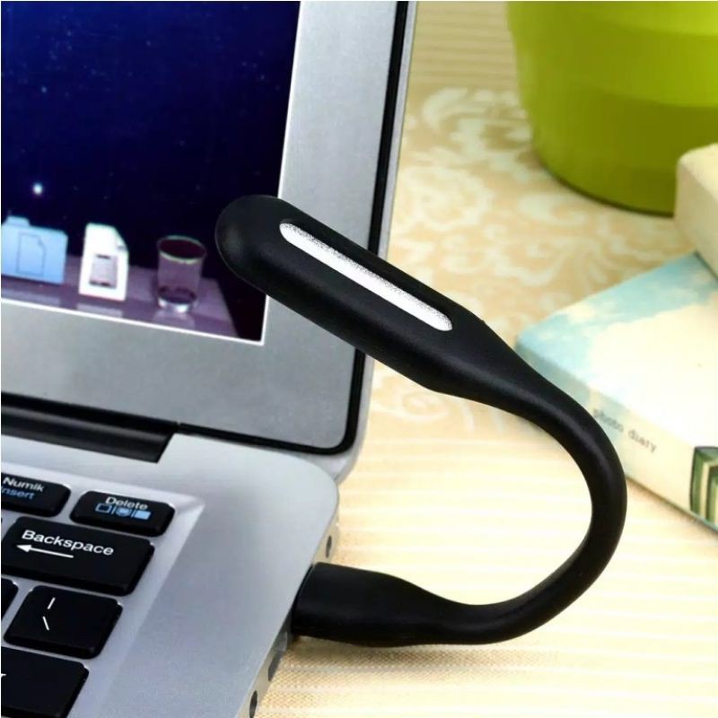 led usb sikat lampu usb charger hp powerbank senter baca flexible elastis lentur