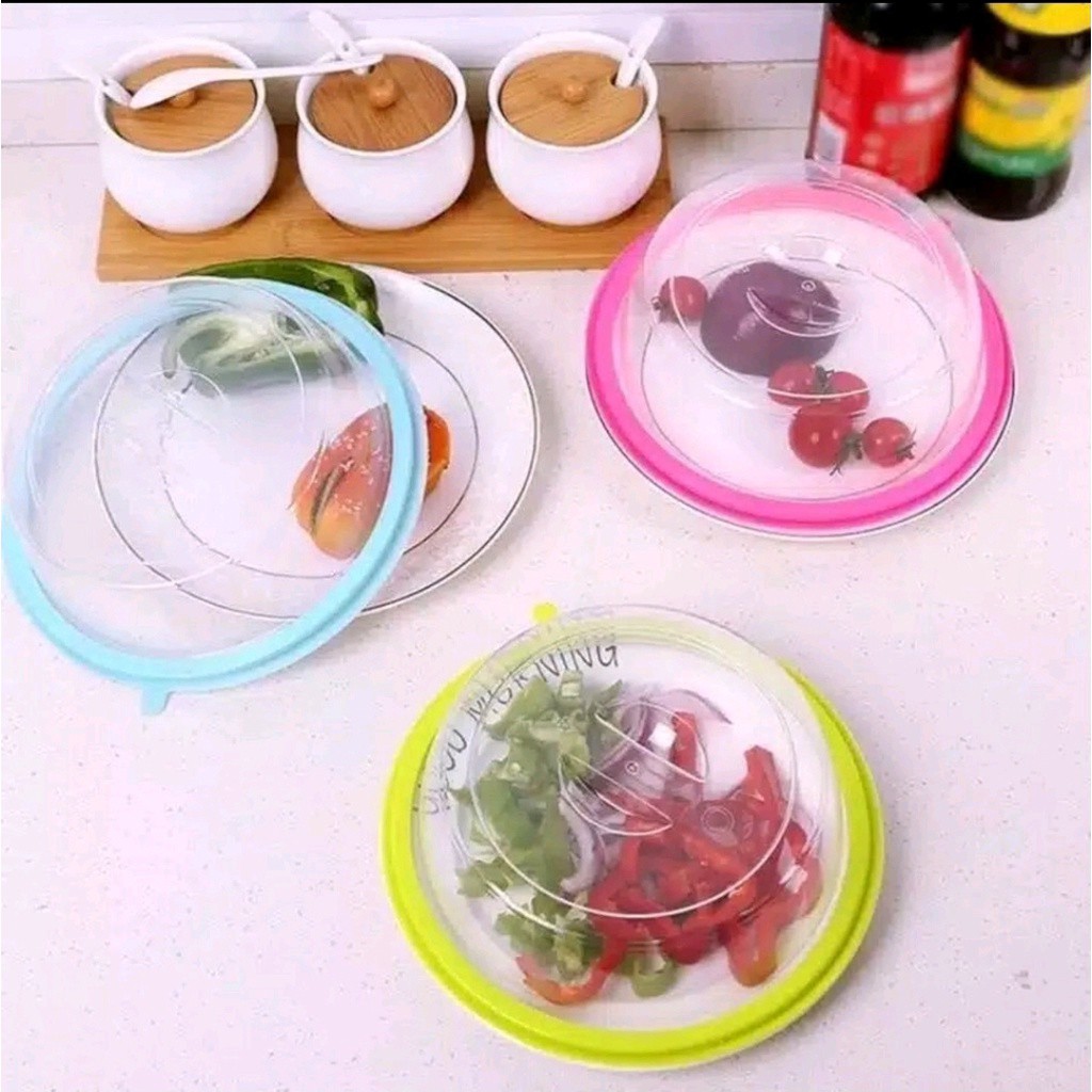 Penutup Piring Mangkuk Makanan Topper Lipat Anti Racun Silikon Tudung Saji
