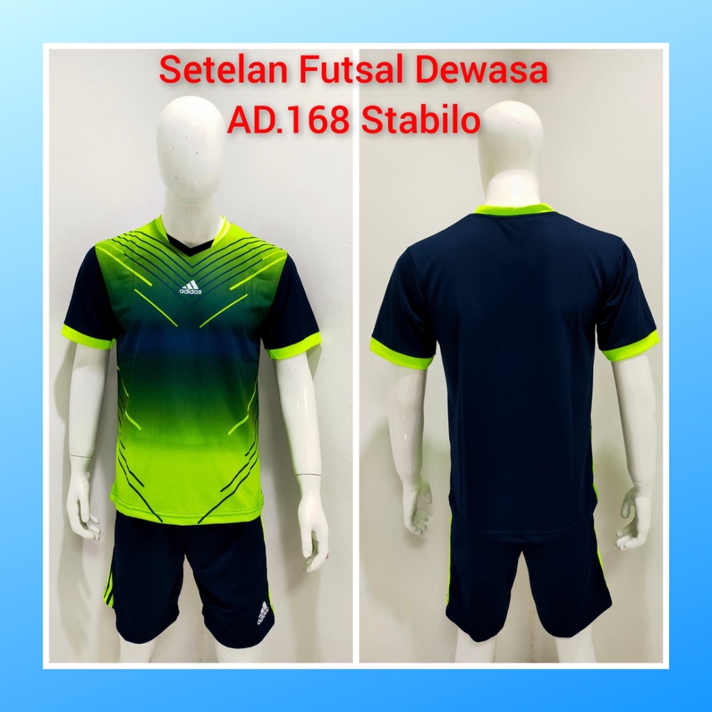 jersey futsal pria kaos sepak bola baju dan celana setelan wanita dewasa t-shirt outfit seragam jarsey kostum olahraga pakaian apparel print sport jersy soccer casual jersi suit AD168 stabilo