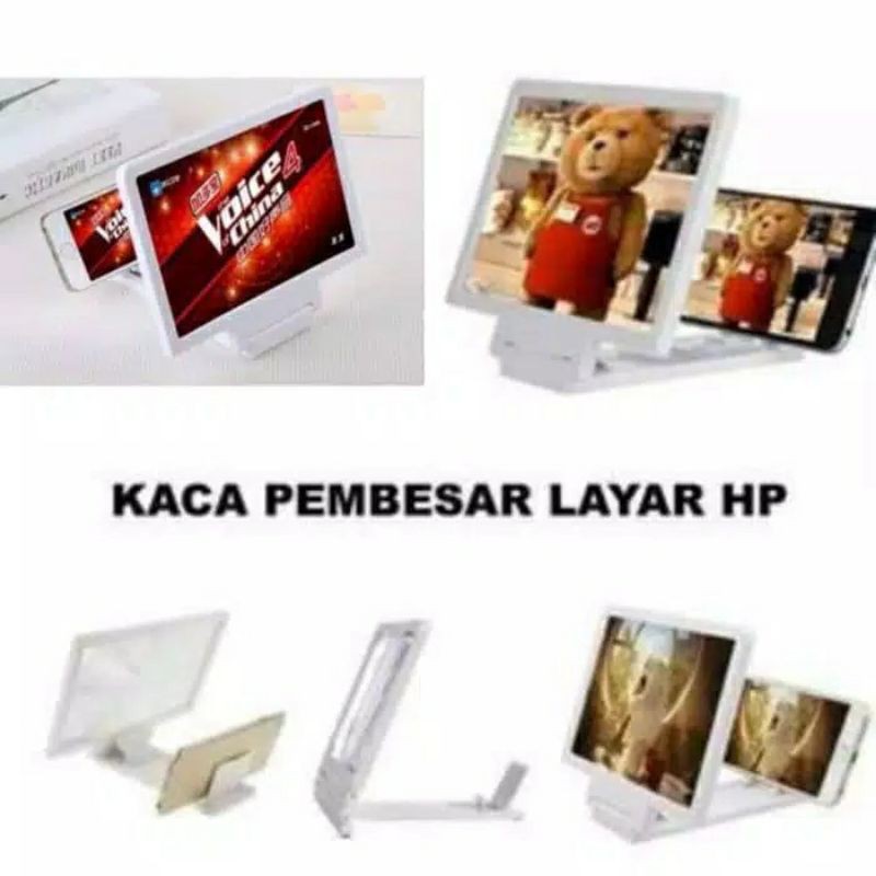 PEMBESAR LAYAR HP F1 / ENLARGE SCREEN MAGNIFIER BRACKET STAND 3D HP