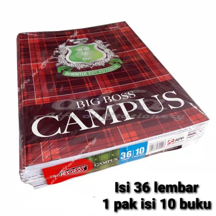 

BUKU TULIS CAMPUS / BIGBOSS / BOXY SINAR DUNIA 36 LEMBAR