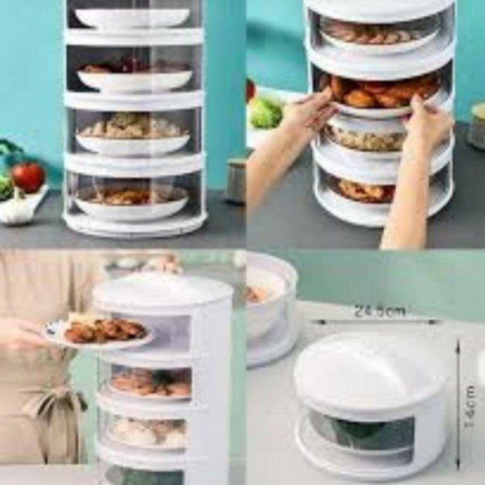 Tudung Saji Tempat Makanan / Tudung Saji Susun Empat Tingkat / Food Storage Multi Layer