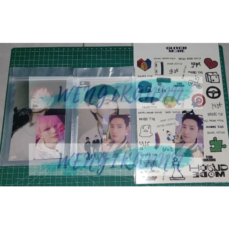 MD Popup Glimo Renjun, Jeno (4x6 Posca, Tatto, Holo), Holo beatbox Renjun,PP SG22 Renjun