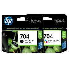 Tinta Hp 704 Ink Cartridge Black Colour HITAM DAN WARNA