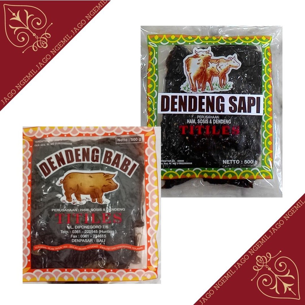 Dendeng TITILES 500gr - Babi &amp; Sapi - Dendeng Bali