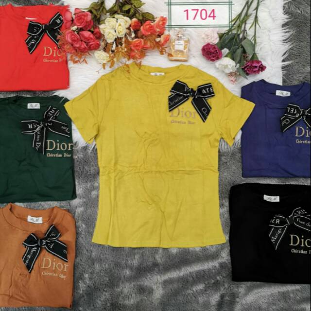 ATASAN KAOS DIOR BORDIR IMPORT 1704 +PITA