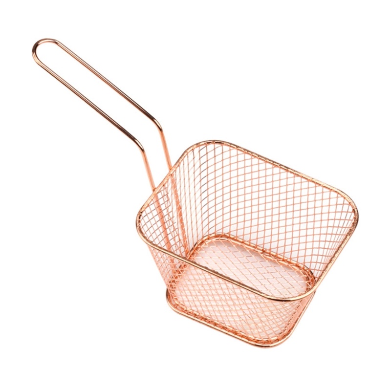 Zzz 4pcs Keranjang Penggorengan Kentang Goreng Portable Bentuk Kotak Untuk Dapur