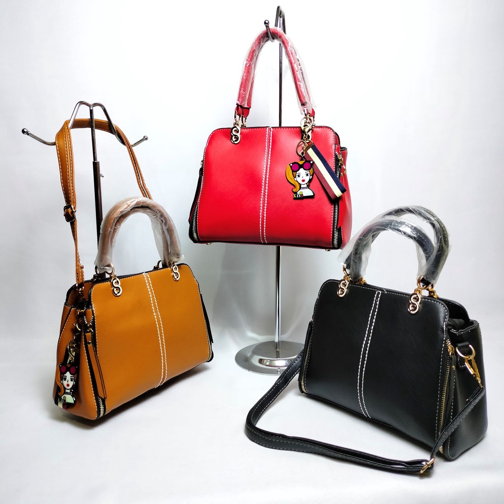 Diskon! Tas Selempang Wanita Import Top Handle Ukuran Besar A65 Bonus Gantungan