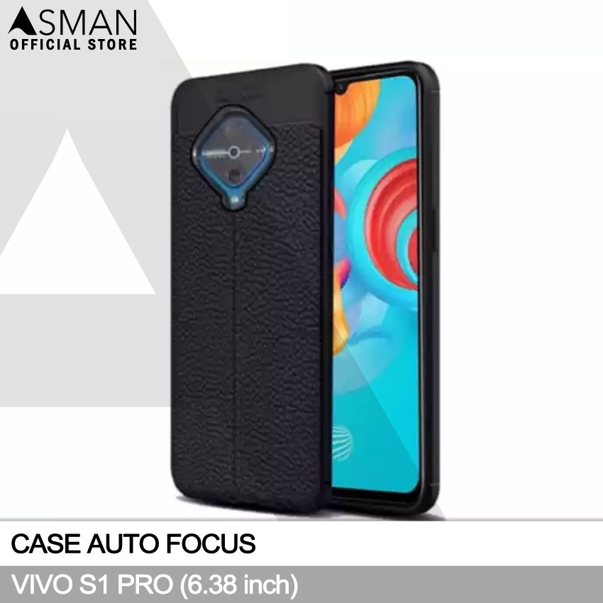 Auto Focus VIVO S1 Pro (6.38&quot;) | Soft Case Leather Premium - Hitam