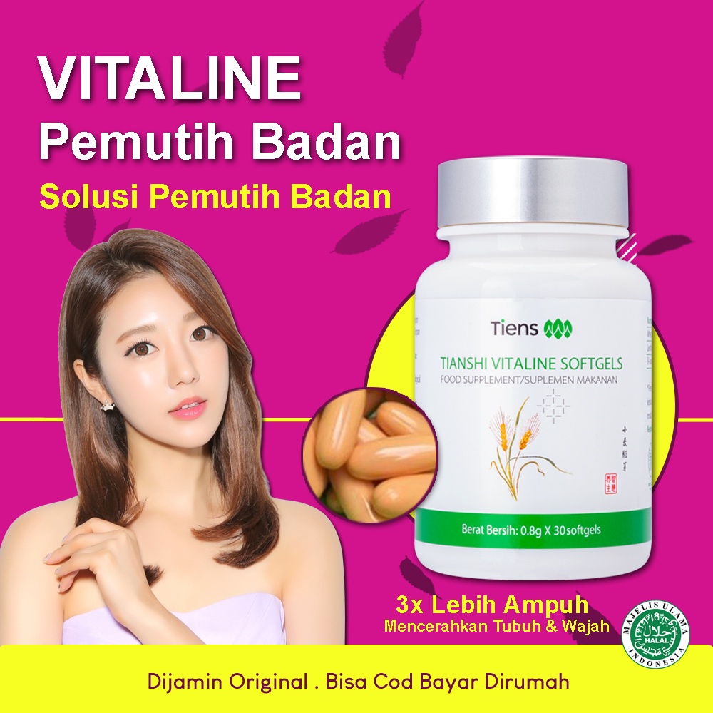 Vitaline Tiens Suplemen Pemutih Badan Terbaik Di Dunia Ampuh Mencerahkan Kulit Seluruh Tubuh