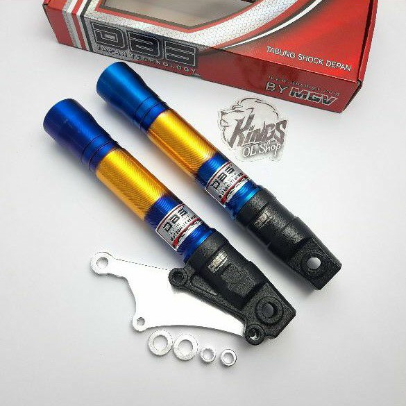 shok depan tabung shock satria f 150 karbu injeksi sok bottom twotone DBS original plus breket